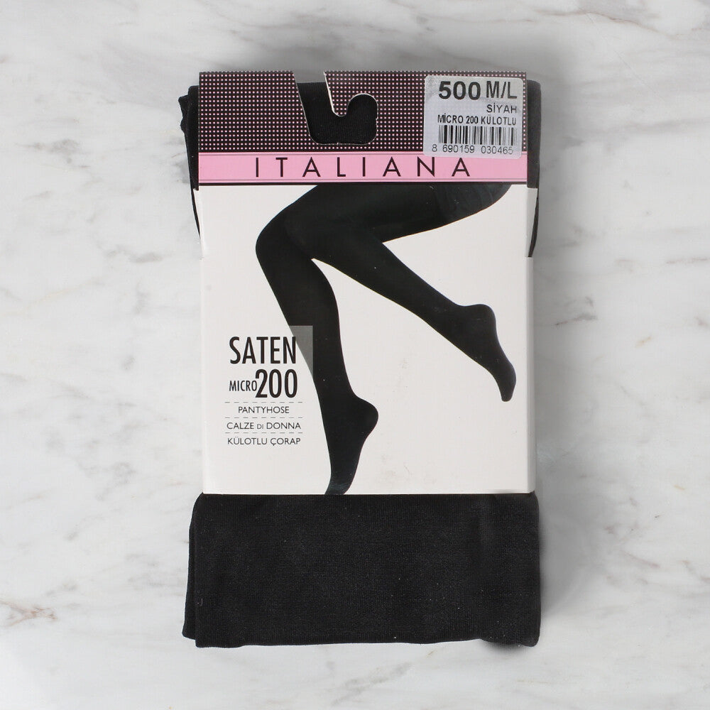 İTALİANA SATEN MİCRO 200 K500 M/L SİYAH